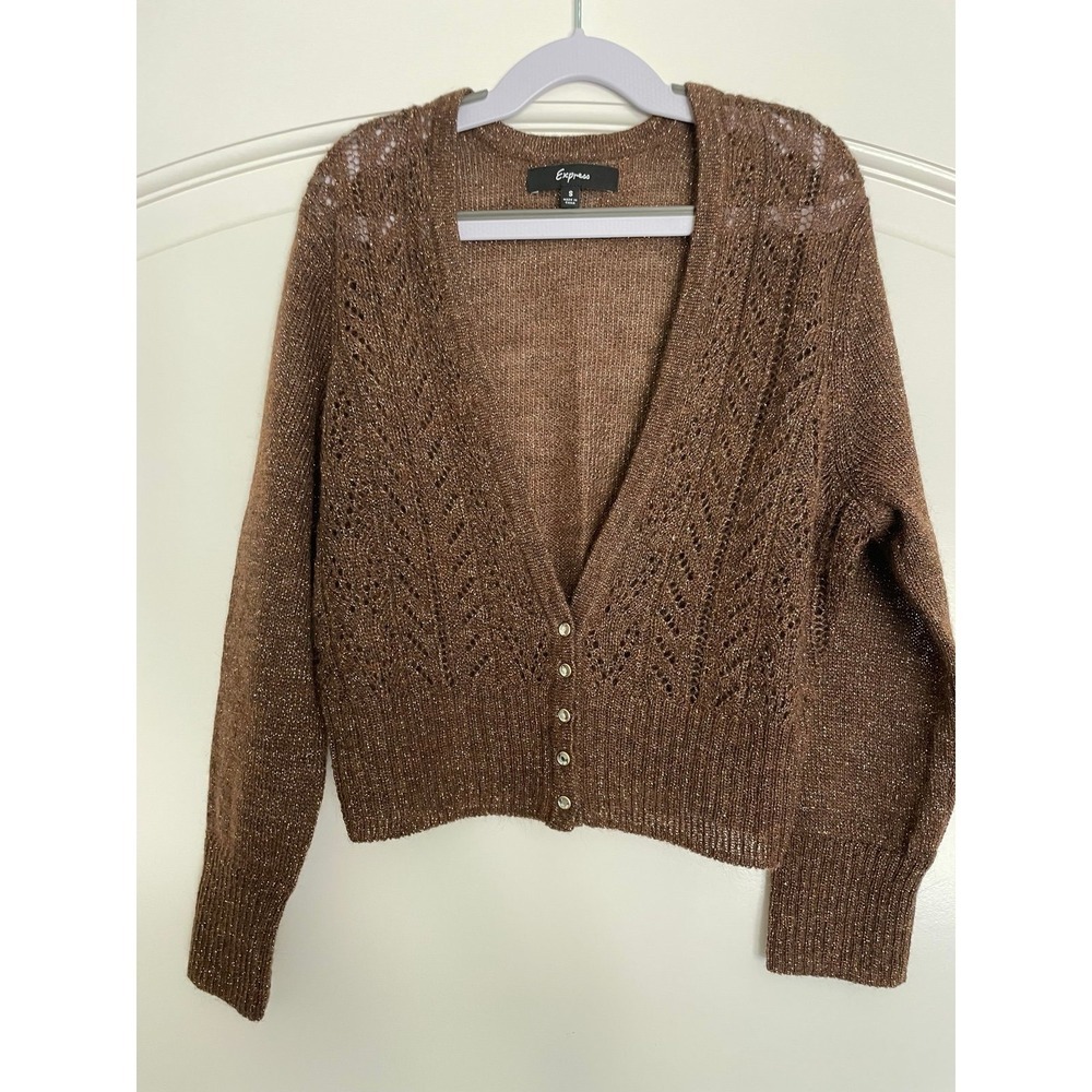 Express cardigan cropped sweater